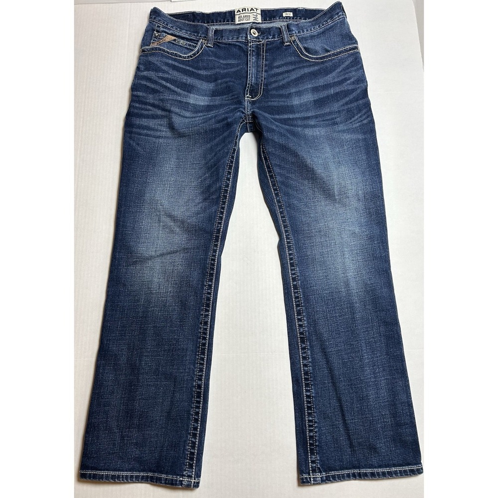 Ariat M4 Jeans Relaxed Bootcut Men's Size 38x32 Outdoors Workwear Utility EUC